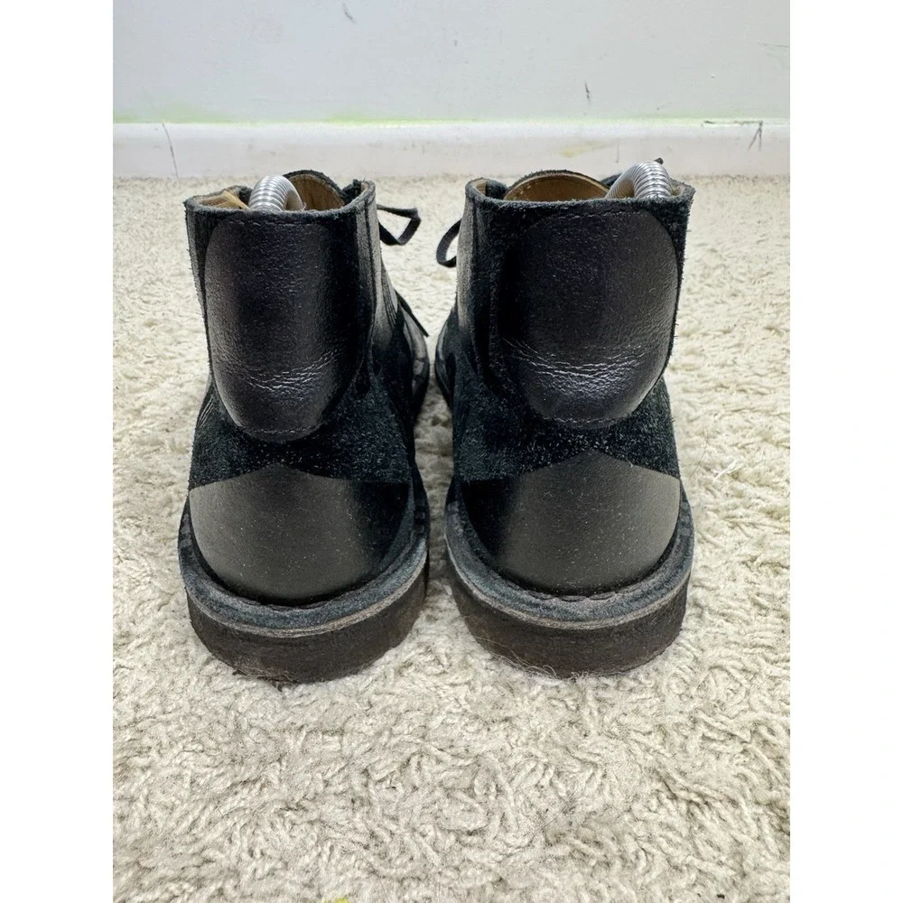 Clarks Originals x Patternity Black Leather Lace Up Ankle Boots Women's 7.5 Boho